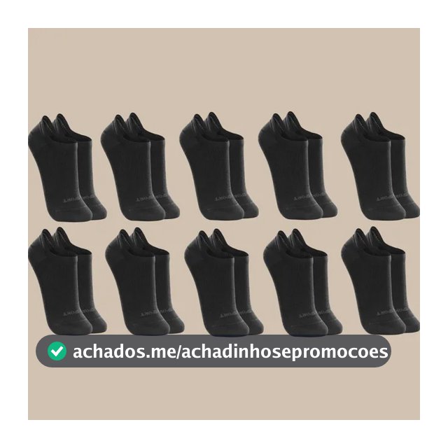 Kit 10 Pares De Meias Lupo Soquete Invisível Sport