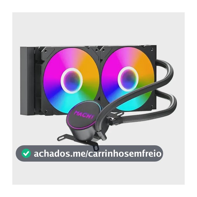 Water Cooler Mach1 Logic, Rgb, 240mm, Amd E Intel 240w Tdp Preto