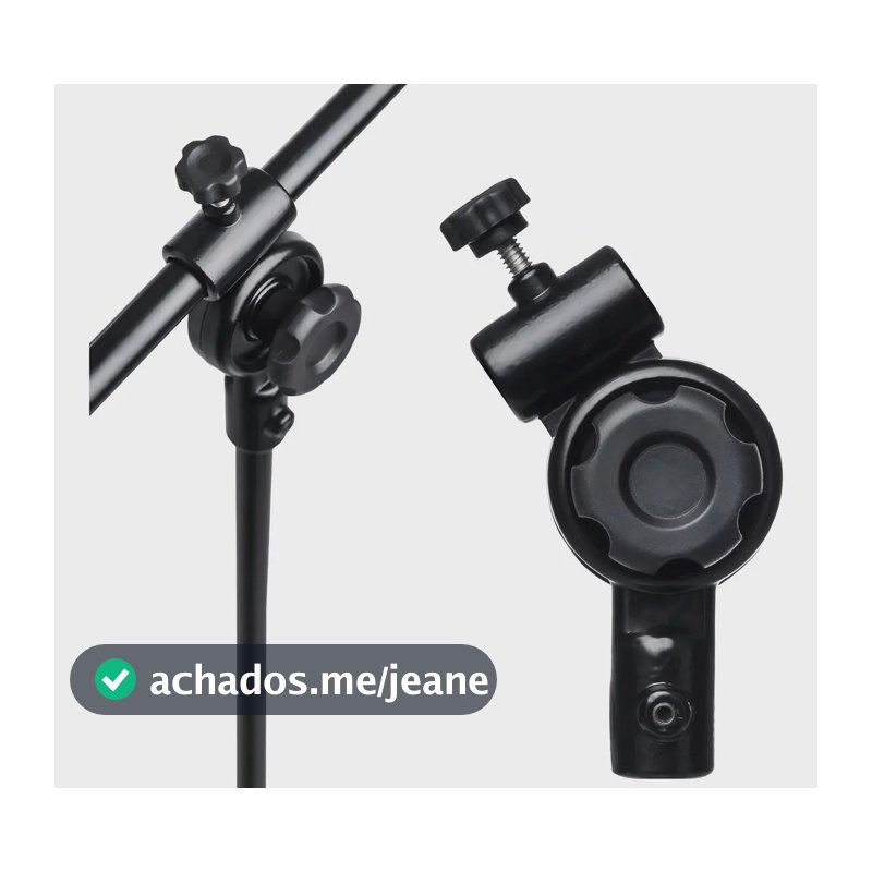 Braço Girafa Tripé Aj Som Acessórios Musicais Alumínio Preto