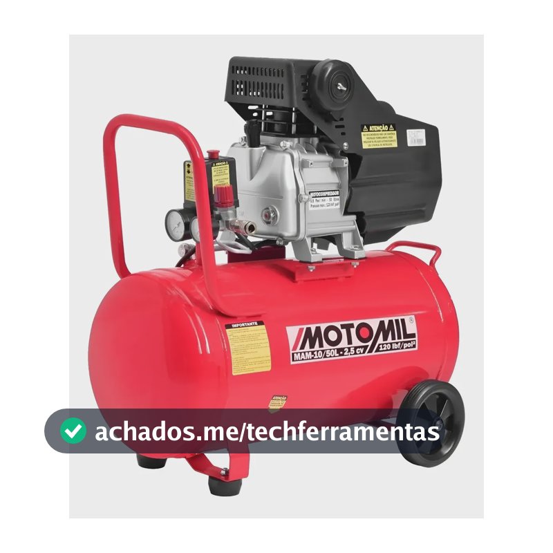 Compressor De Ar 50 Litros 2,5 Hp Mais Potente Da Categoria Vermelho 220v 60 Hz Monofásica