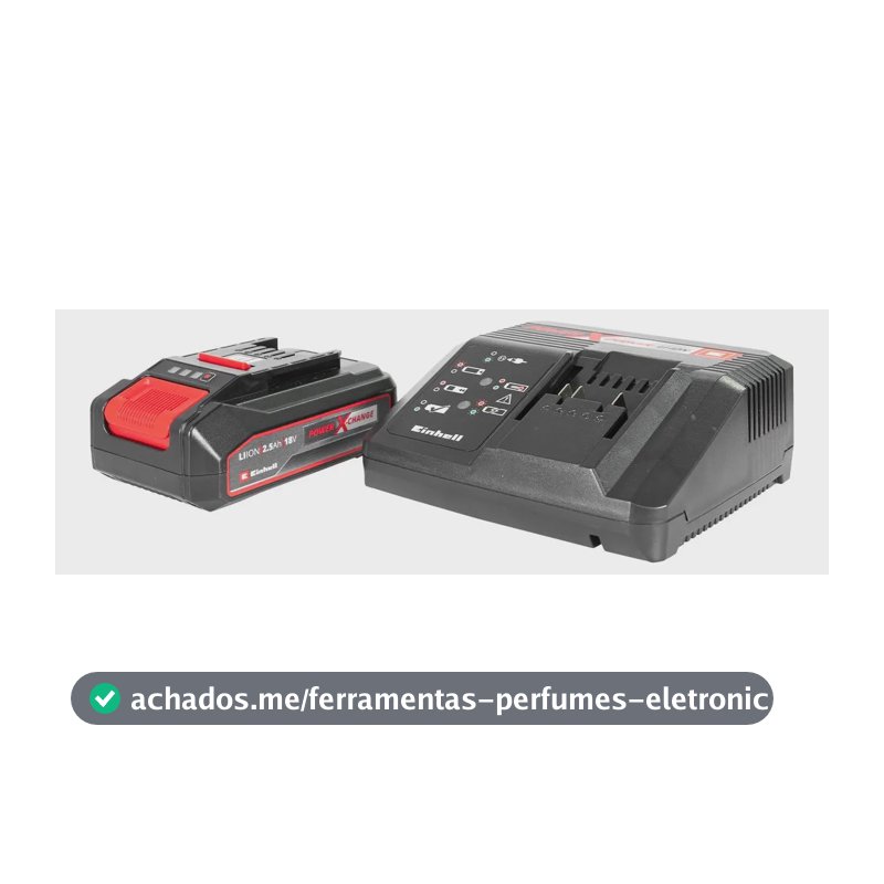 Kit Bateria Einhell PXC Start 18V 2,5Ah com Carregador Bivolt