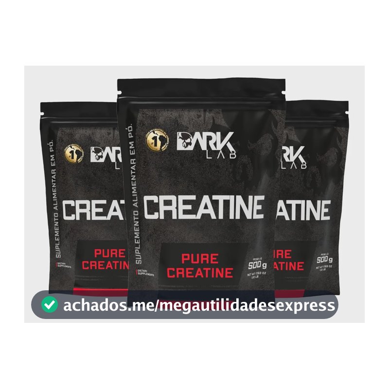 3x Creatina Monohidratada Pura 500g Dark Lab Unidade