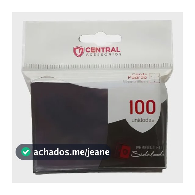 Protetor Central Perfect Fit Sleeves 100 Cartas Card Game Blackout Português