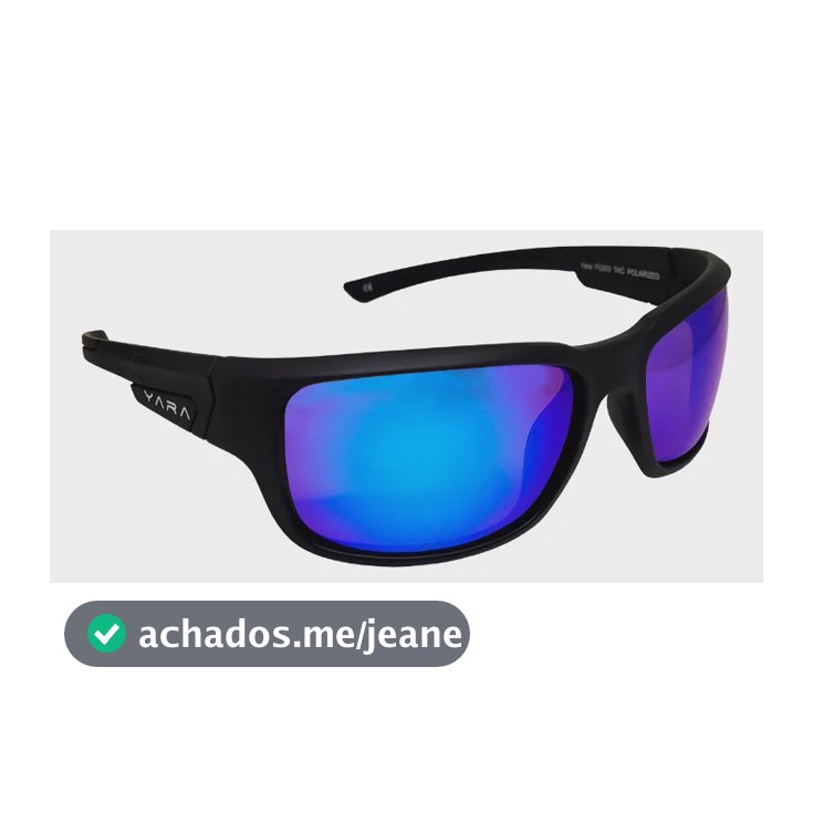 Óculos De Sol Polarizado Pesca Yara F0204 Proteção Uv400 Marrom C/ Azul Espelhado Preta