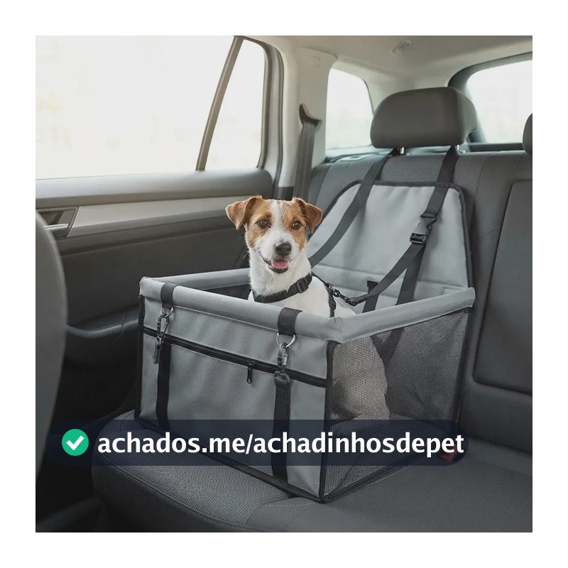 Cadeira Pet Para Carro Assento Transpet Cinza
