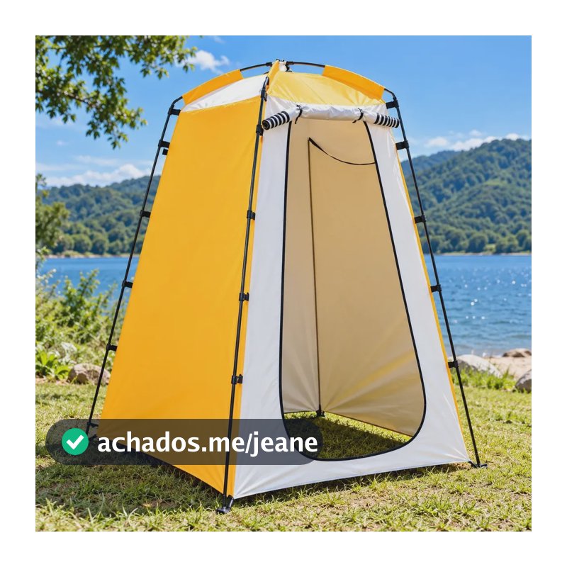 Barraca Trocador Banheiro Camping Praia 1,90m Portátil USD Amarelo