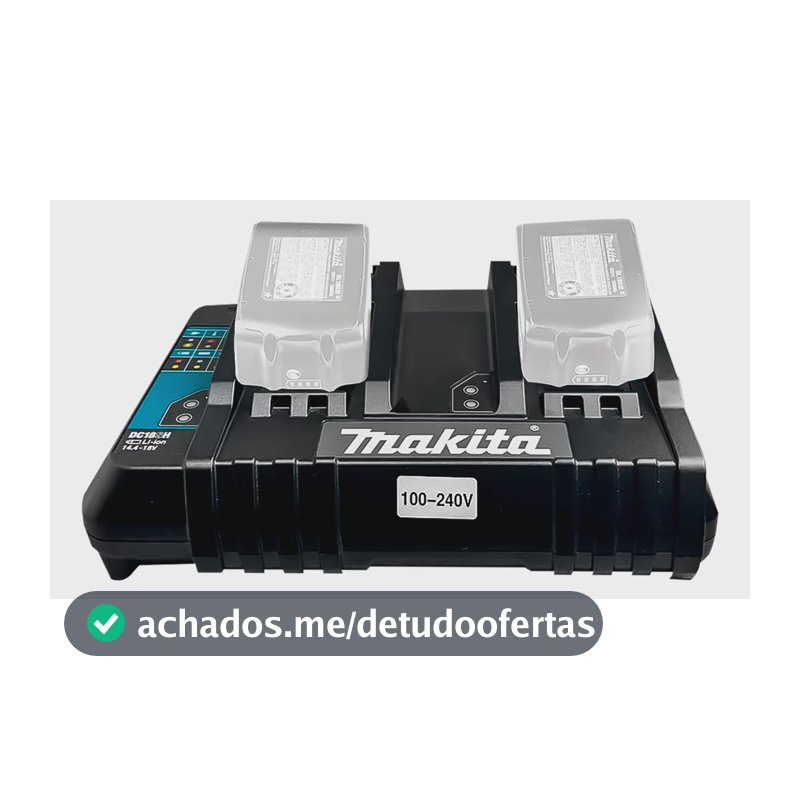 Carregador Makita Dc18sh Duplo 18v Bivolt Uso Profissional