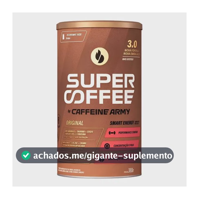 Suplemento En Pó Caffeine Army Supercoffee Economic Size Cafeína De Supercoffee Sabor Original X 380g