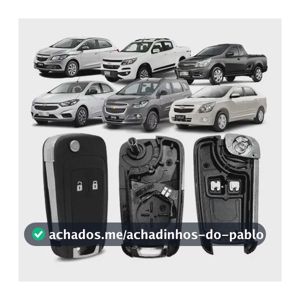 Capa Para Chave Canivete Chevrolet 2 Botões Onix Cruze Cobalt Sonic