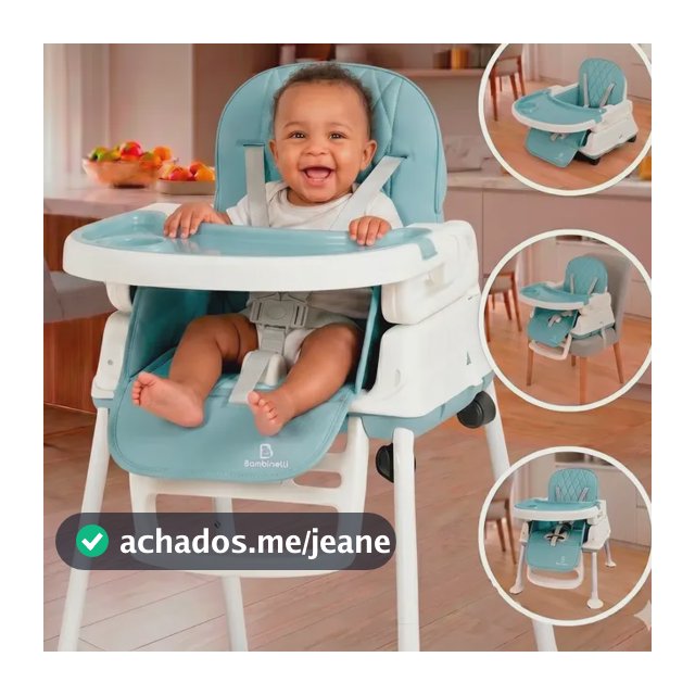Cadeira De Alimentação Bebê Portátil Daily 4 Em 1 + Rodinhas Daily Azul
