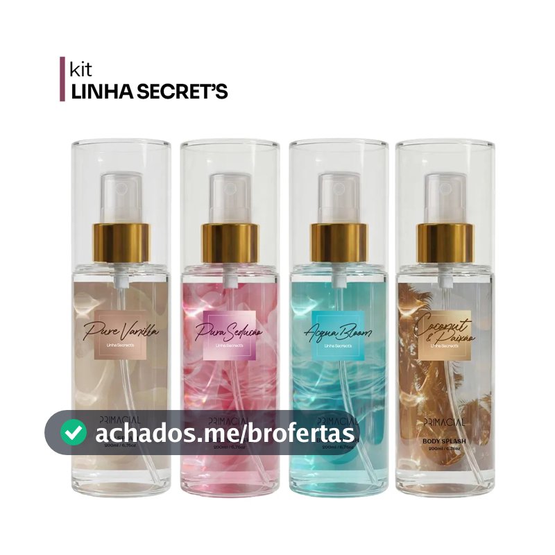 Body Splash Feminino Linha Secrets By Primacial