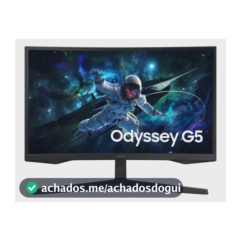 Monitor Gamer Samsung Odyssey G5, 27 , Qhd, 165hz Cor Preto