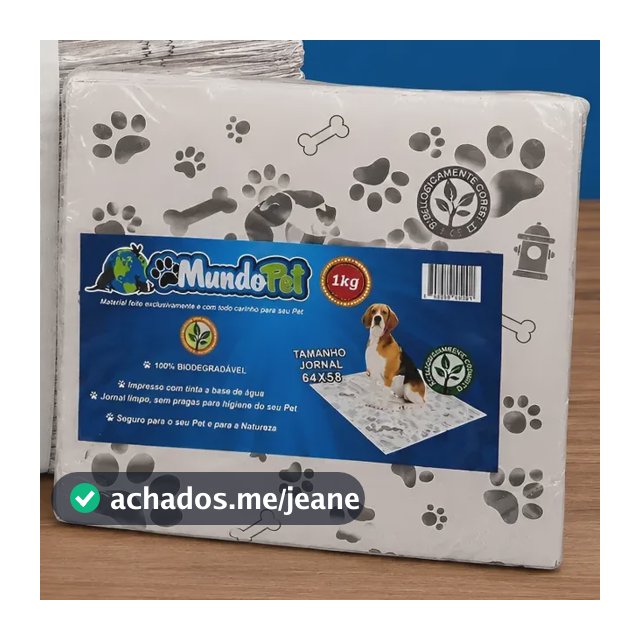 Jornal Higienico Biodegradável Tapete Pet 10kg - 600 Folhas Branco Com Estampas Cinza