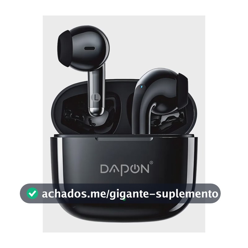 Fone De Ouvido Bluetooth TWS Dapon F25 Touch Sem Fio Com Microfone Cor Preto