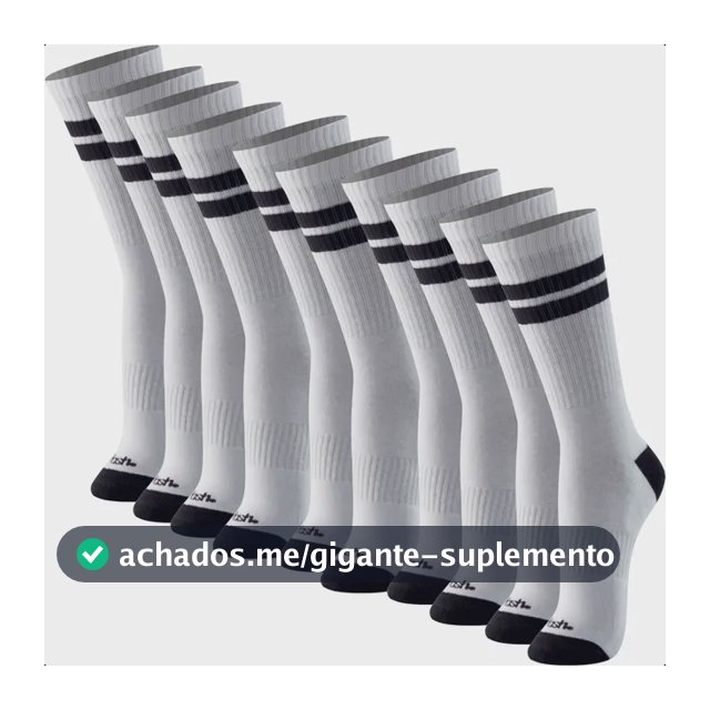 Kit 5 Pares Meias Mash Cano Alto Esportivas Academia Algodão