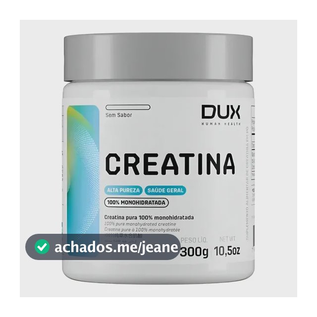 Creatina Monohidratada 100% Dux Nutrition Pote 300g Sem Sabor
