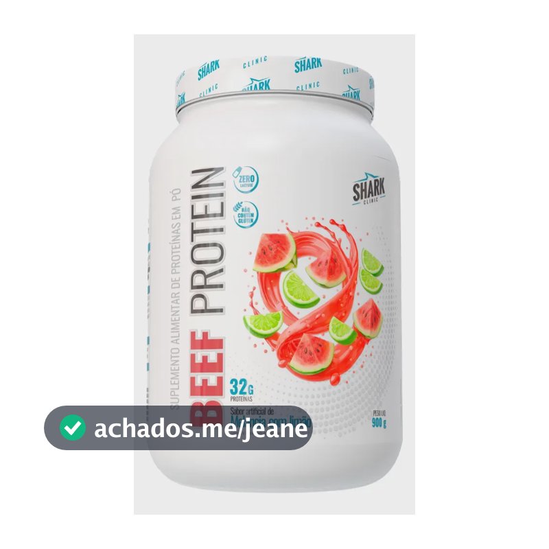 Proteína bovina isolada Shark Pro Whey Beef Zero Lac 900G em pó sabor Melancia com limão x 900g
