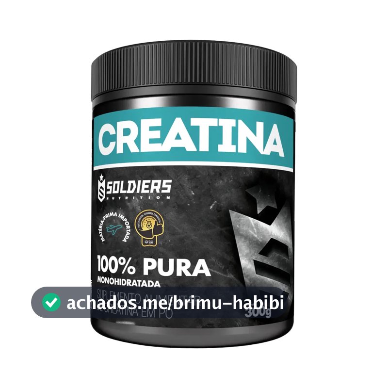 Creatina Soldiers Nutrition em pó Sem sabor x 300g