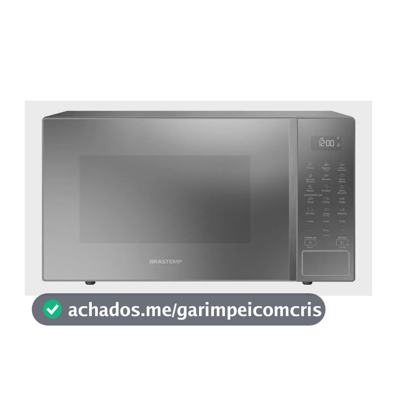 Micro-ondas Brastemp 32L Cinza com Menu Gourmet - BMS46AR