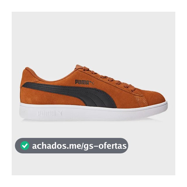 Tênis Masculino E Feminino Smash V2 Bdp Puma Teak-puma Black-puma White Liso 42 Br
