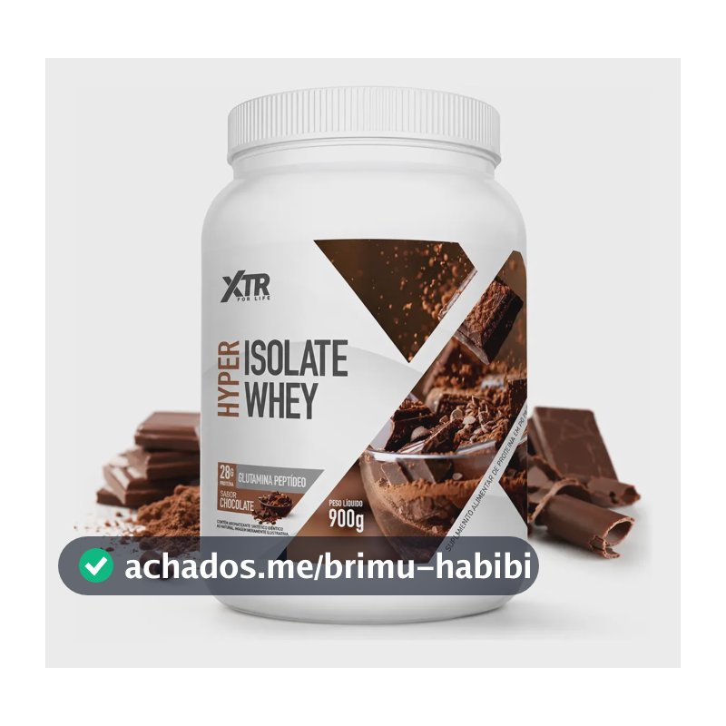 Proteína Isolada Whey Hyper Isolate Sem Lactose Sem Glúten 900g Chocolate XTR