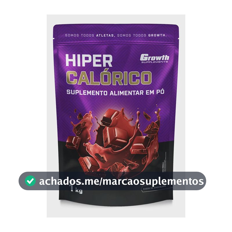 Hipercalórico 1kg Growth Supplements - Sabor Chocolate