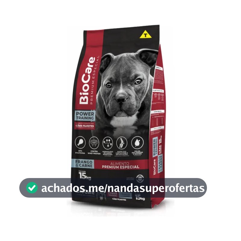 Ração Biocare Power Training Filhote Premium 15kg