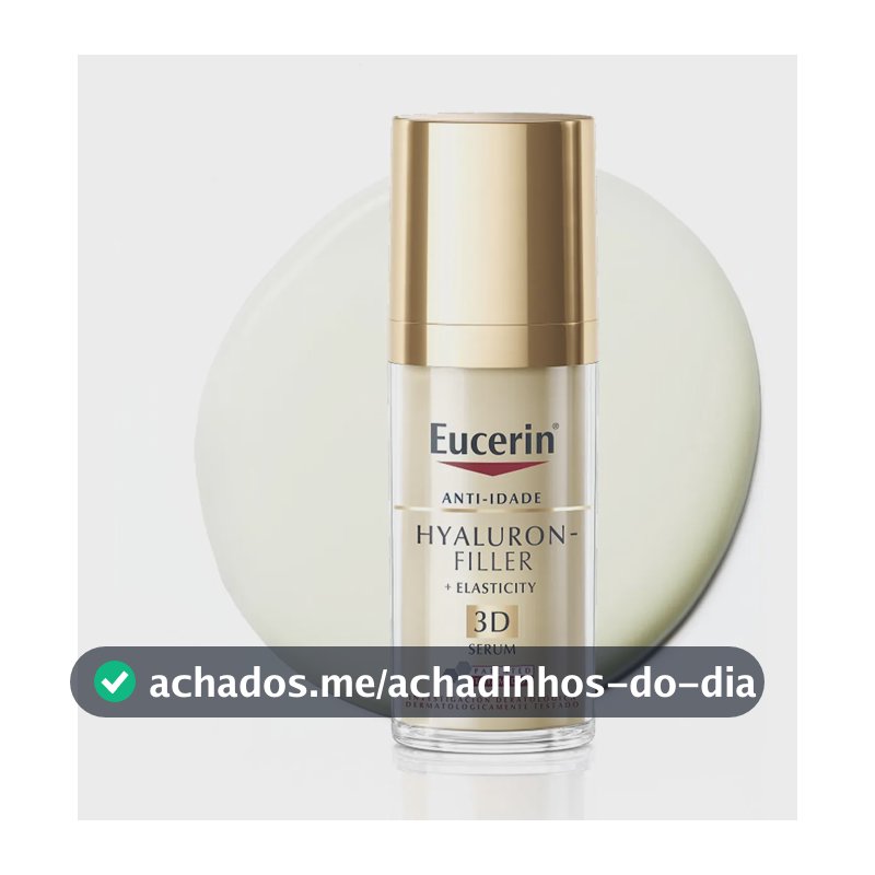 EUCERIN 3D Sérum Facial Anti-idade Firmador 30ml, Elasticity, Pele Madura, Hyaluron-Filler, Ácido Hialurônico, Antirrugas