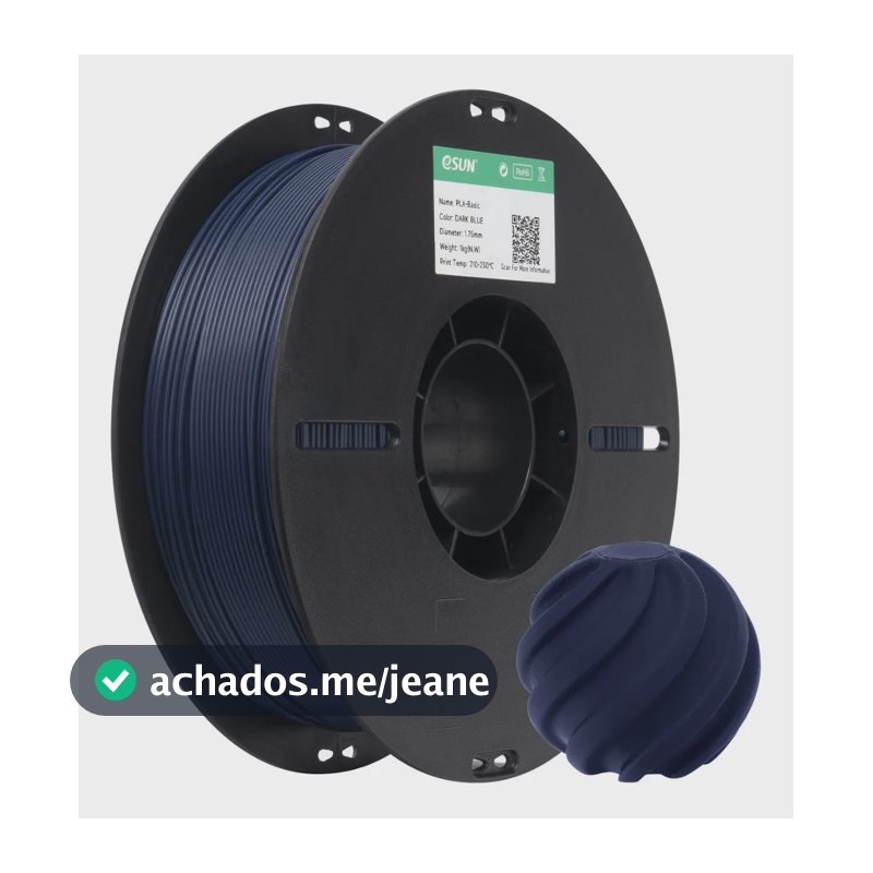 Filamento Pla Basic Esun High Speed - Basic Series - 1kg Azul-escuro