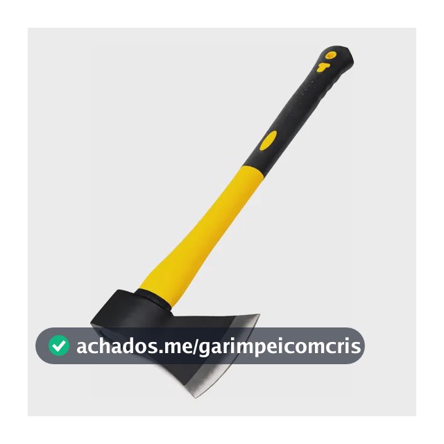 Machado Lenhador Cabo Fibra Vidro Fio Aço Carbono 38cm