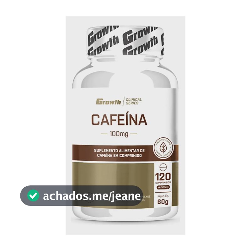 Cafeína 100mg - Growth Supplements Sabor Sem Sabor