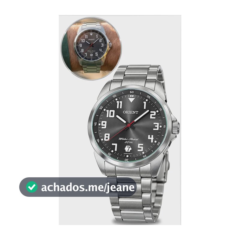 Relógio Orient Masculino De Pulso Analógico Mbss1154a-g2sx Com Corria De Aço Inoxidável Cor Prateado - Fondo Grafite Prova D'água