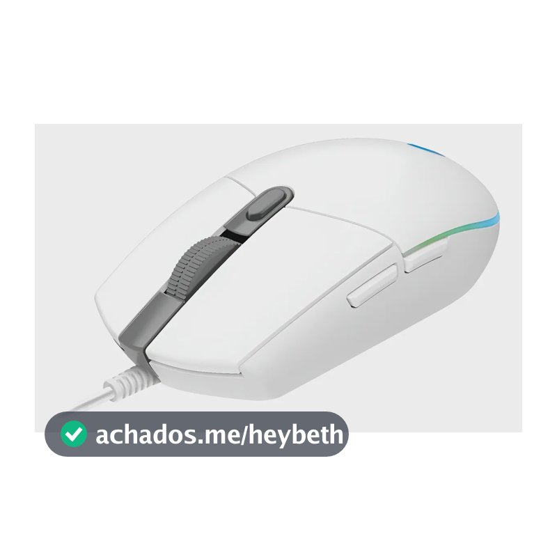 Mouse Ótico para Jogos Logitech G203 LIGHTSYNC Branco