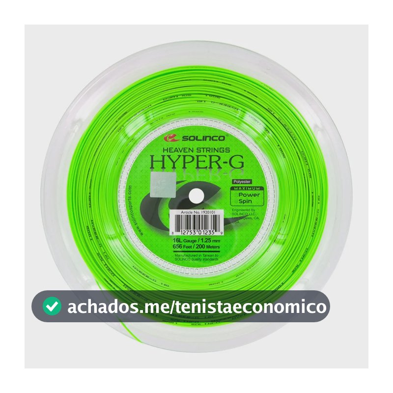 Rolo De Corda Hyper-g 16g 1.25mm (200mts) 1.25 Mm Verde