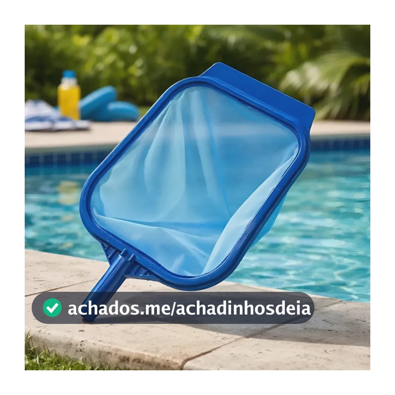 Peneira Para Piscina Rede Plástica Grande Cata Folha Spa