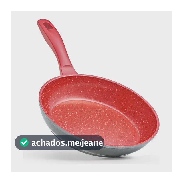 Frigideira Antiaderente Polishop Sauté Grande Cozinha 24cm Vermelho