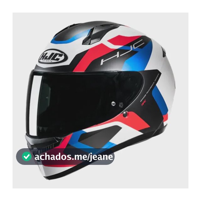 Capacete Fechado Hjc C10 Branco Azul Tamanho 58 Motociclista Azul/branco Monocolor Brilhante 58