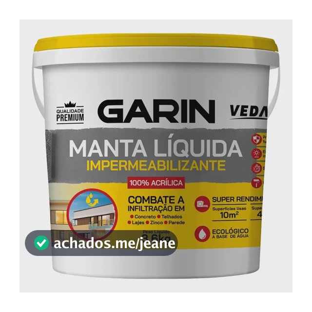 Manta Líquida Emborrachada Impermeabilizante 3,6kg