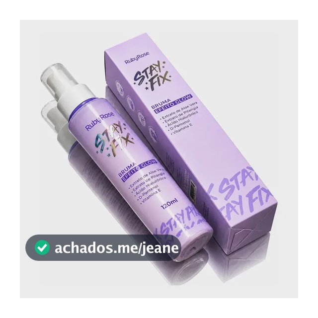 Bruma Fixadora De Maquiagem Efeito Glow Stay Fix Ruby Rose Efeito Glow
