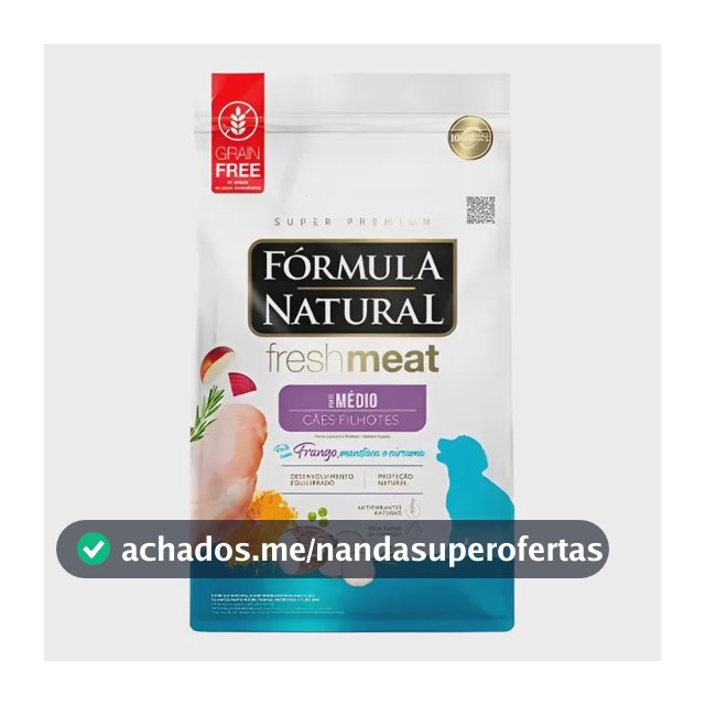 Ração Fórmula Natural Freshmeat Cão Filhote Médio Porte2,5kg