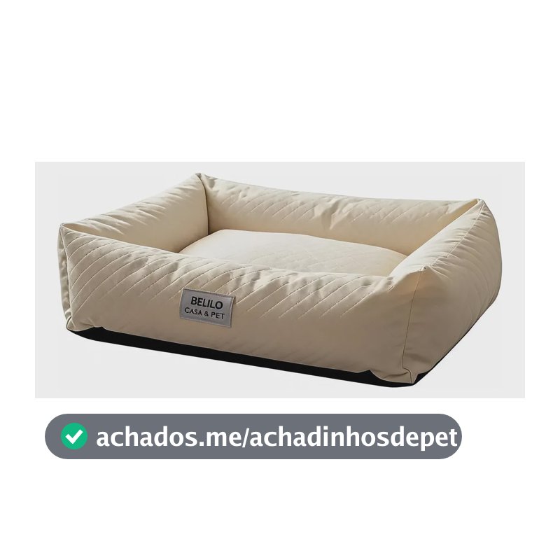 Cama Pet Caminha Cachorro Gato Corino Impermeável Tam. M Pérola Corino
