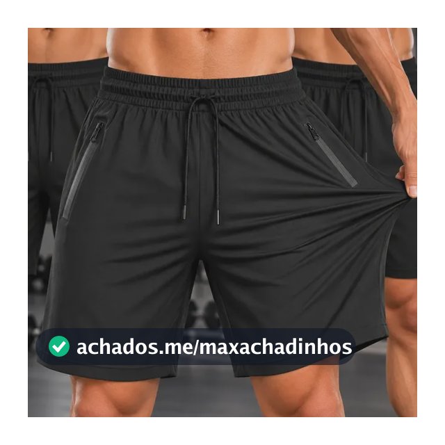 Kit 3 Bermudas Dry Fit De Alto Padrão Para Academia Preto G