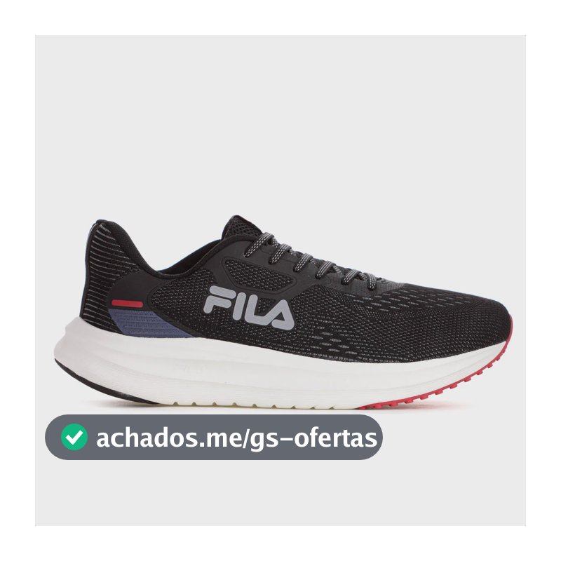 Tênis Fila Fastness Caminhada Treino Fitness Amortecimento Preto 41 Br