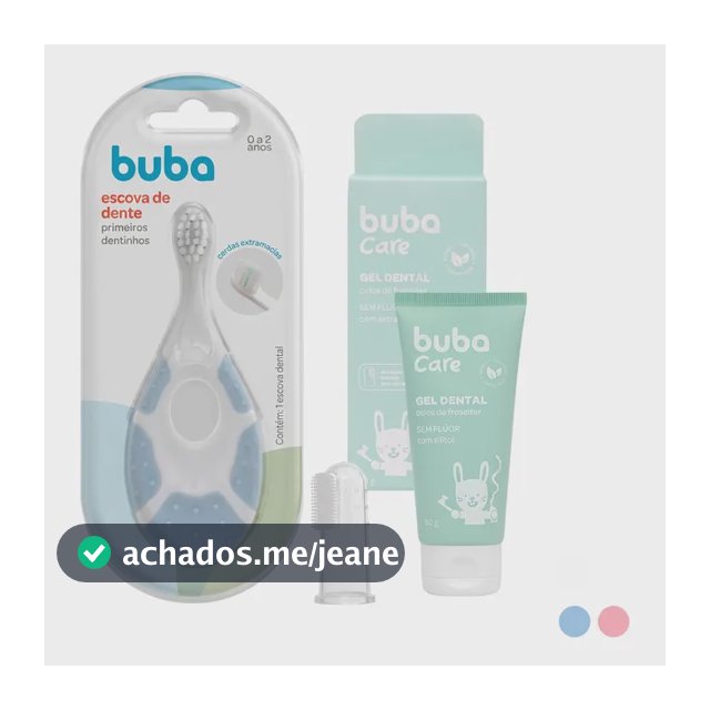 Kit Higiene Bucal Bebe Buba Care Escova Gel Dental Infantil