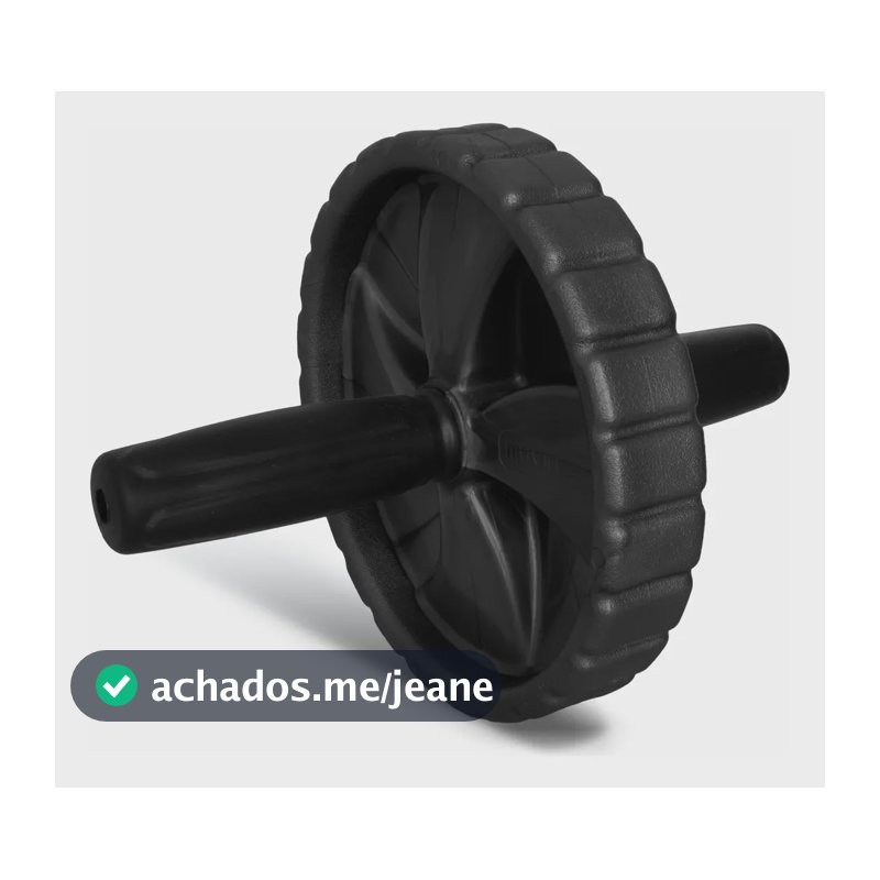 Roda Abdominal Muvin Basics – Roda Para Exercícios Abdominais - Equipamento Para Treinamento de Força no Abdômem - Treino Funcional – Exercícios – Academia - Crosstraning Cor Preto