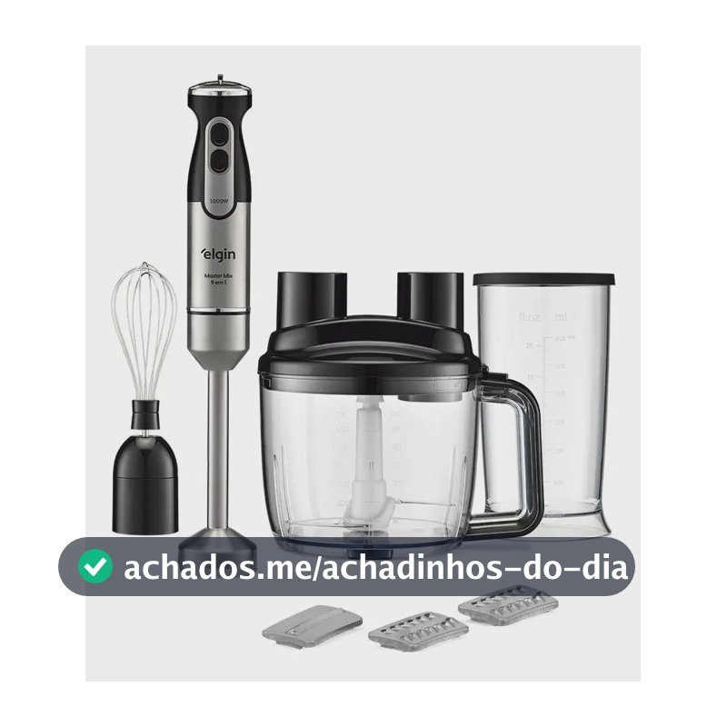 Mixer Master Mix 5 Em 1 Elgin 1.000w 110v 5 Funções Prateado