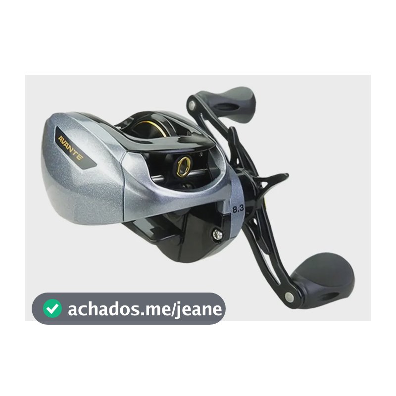 Carretilha Pesca Esportiva Maruri Avante Slim By Denis Garbo Prateado Direito
