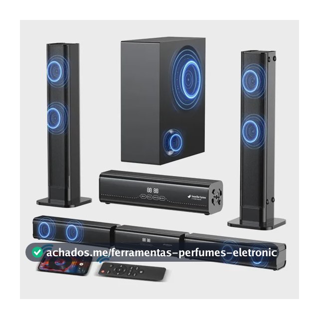 Soundbar Corevo Desmontável, Caixa de Som Home Theater com Subwoofer, Bluetooth5.3, HDMI ARC, Potência 400W