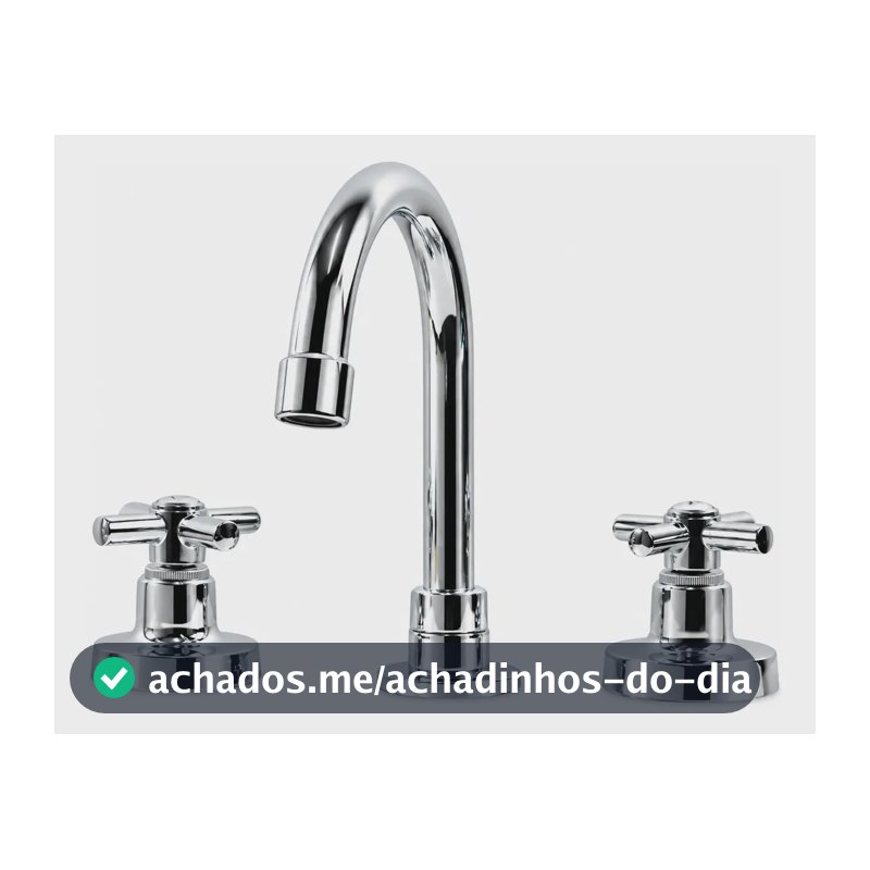 Misturador Lavatório 1/4 Volta C-34 Prateado Cromado