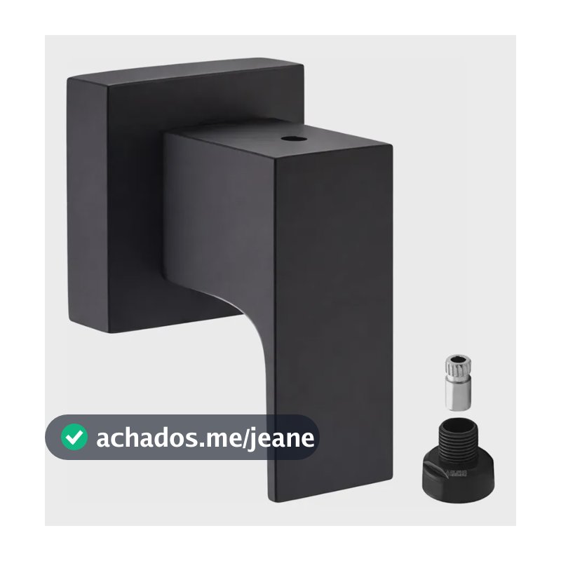 Acabamento De Registro Barcelona Preto Fosco Banheiro